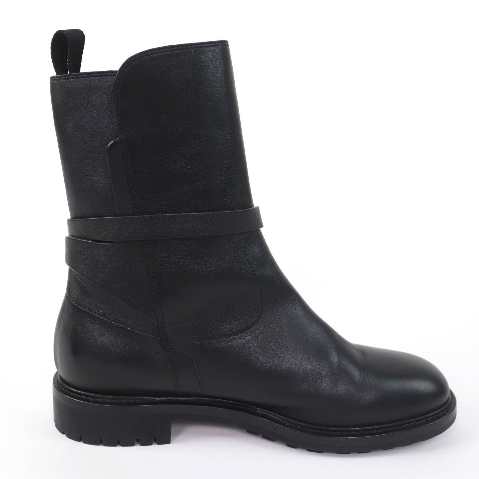 Dior Empreinte Leather Short Boots Black Gold — view 5