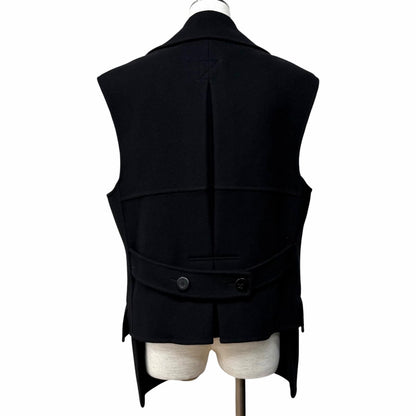 Dior Wool Cashmere Blend Micro Cannage Quilted with Liner Vest Black 44 — view 3