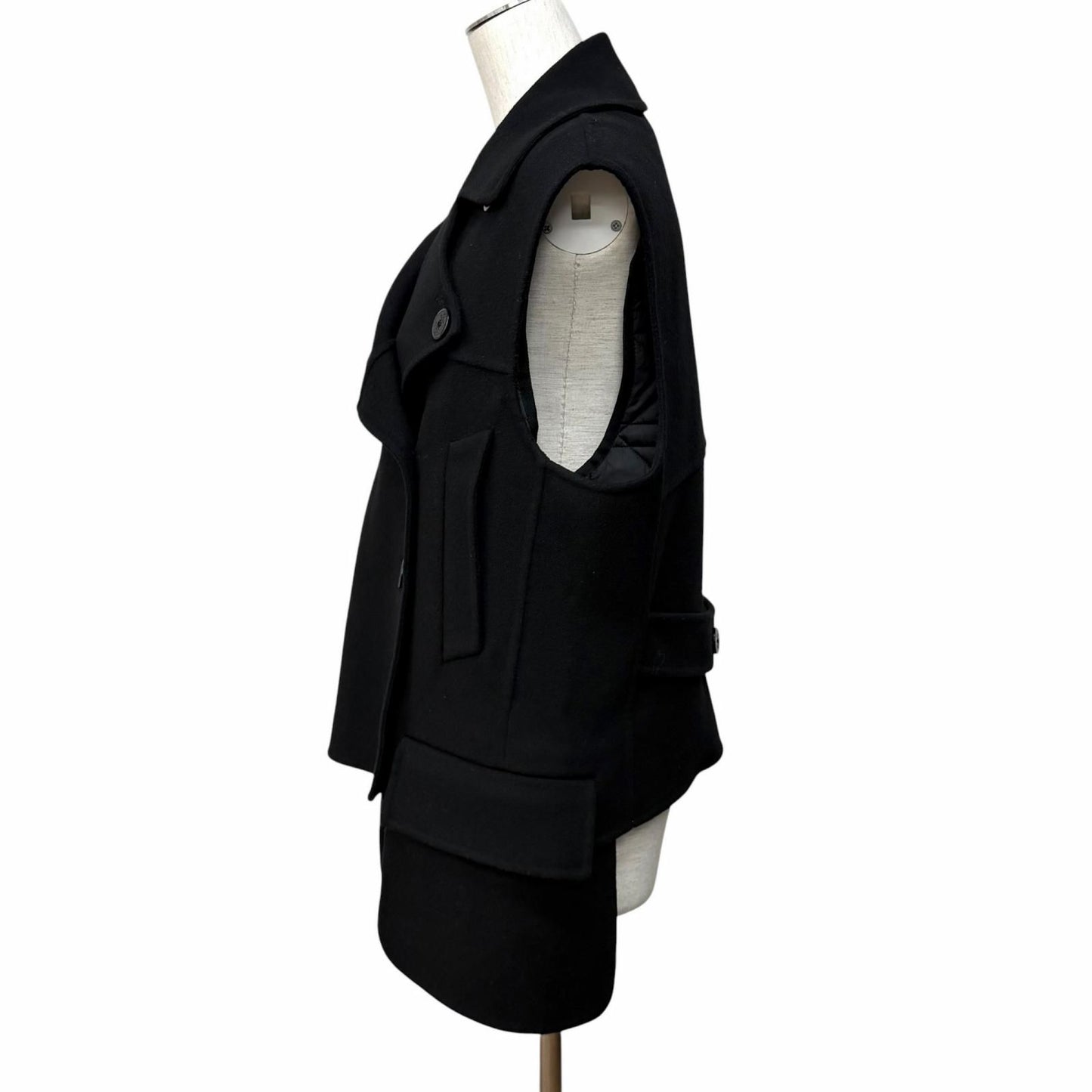 Dior Wool Cashmere Blend Micro Cannage Quilted with Liner Vest Black 44 — view 2