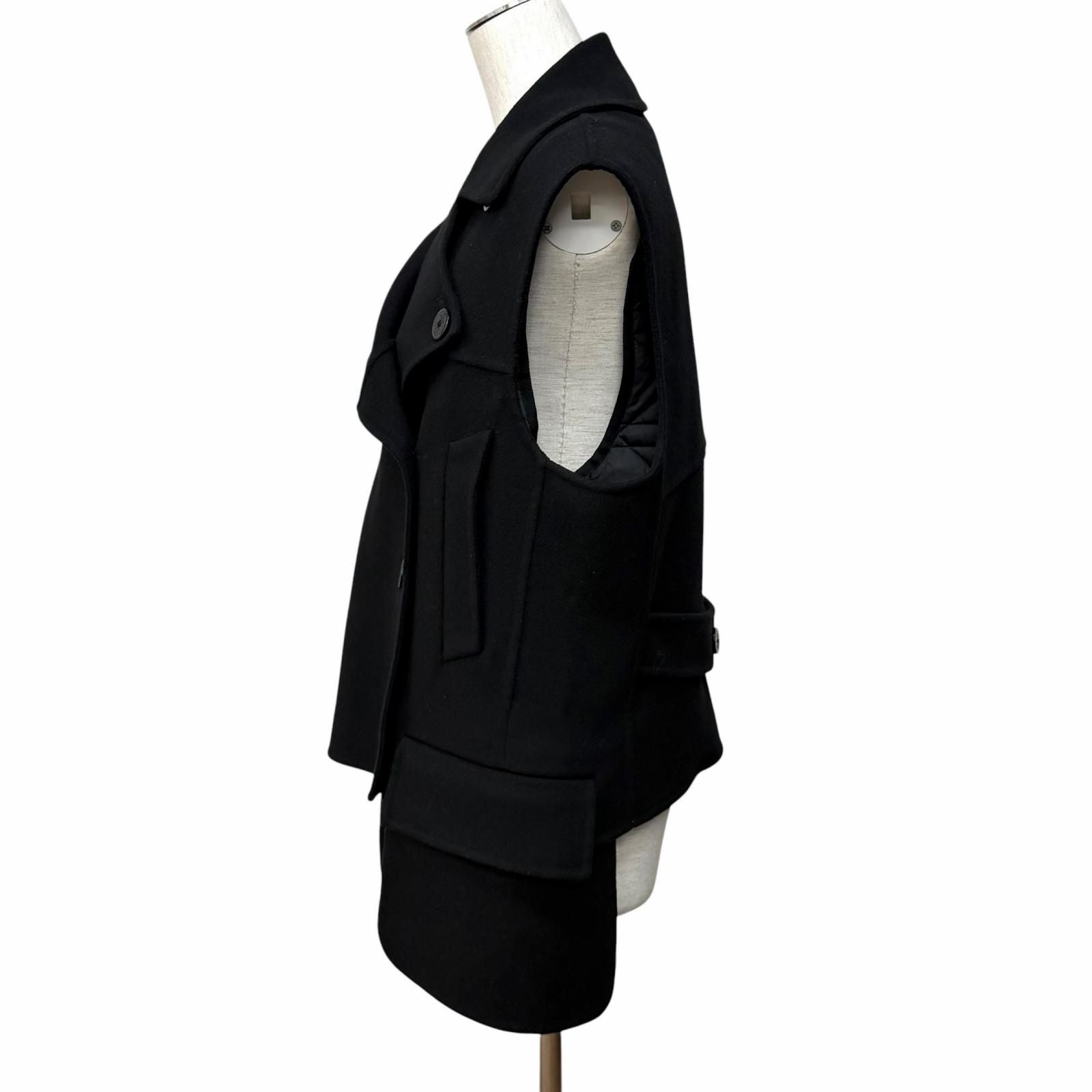 Dior Wool Cashmere Blend Micro Cannage Quilted with Liner Vest Black 44 — view 2