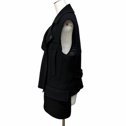 Dior Wool Cashmere Blend Micro Cannage Quilted with Liner Vest Black 44 — view 2