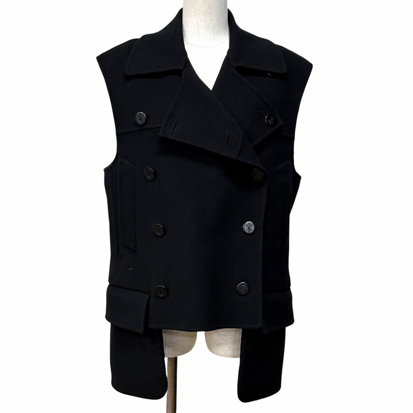 Dior Wool Cashmere Blend Micro Cannage Quilted with Liner Vest Black 44