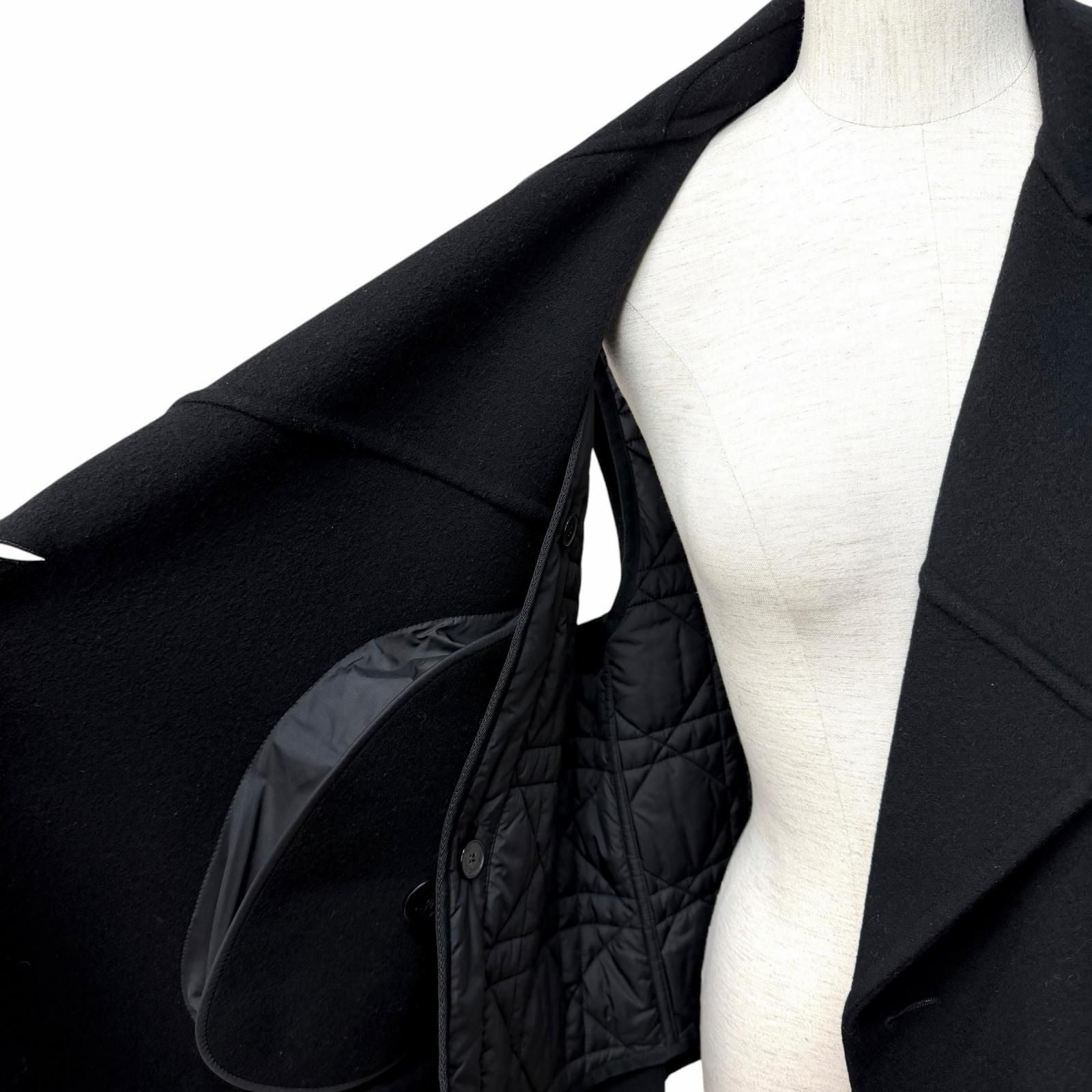 Dior Wool Cashmere Blend Micro Cannage Quilted with Liner Vest Black 44 — view 5