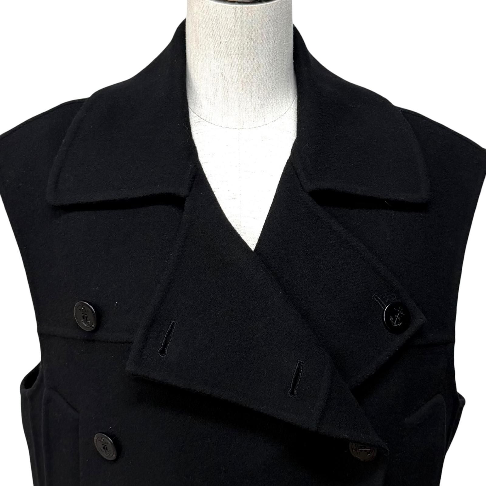 Dior Wool Cashmere Blend Micro Cannage Quilted with Liner Vest Black 44 — view 4