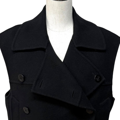 Dior Wool Cashmere Blend Micro Cannage Quilted with Liner Vest Black 44 — view 4