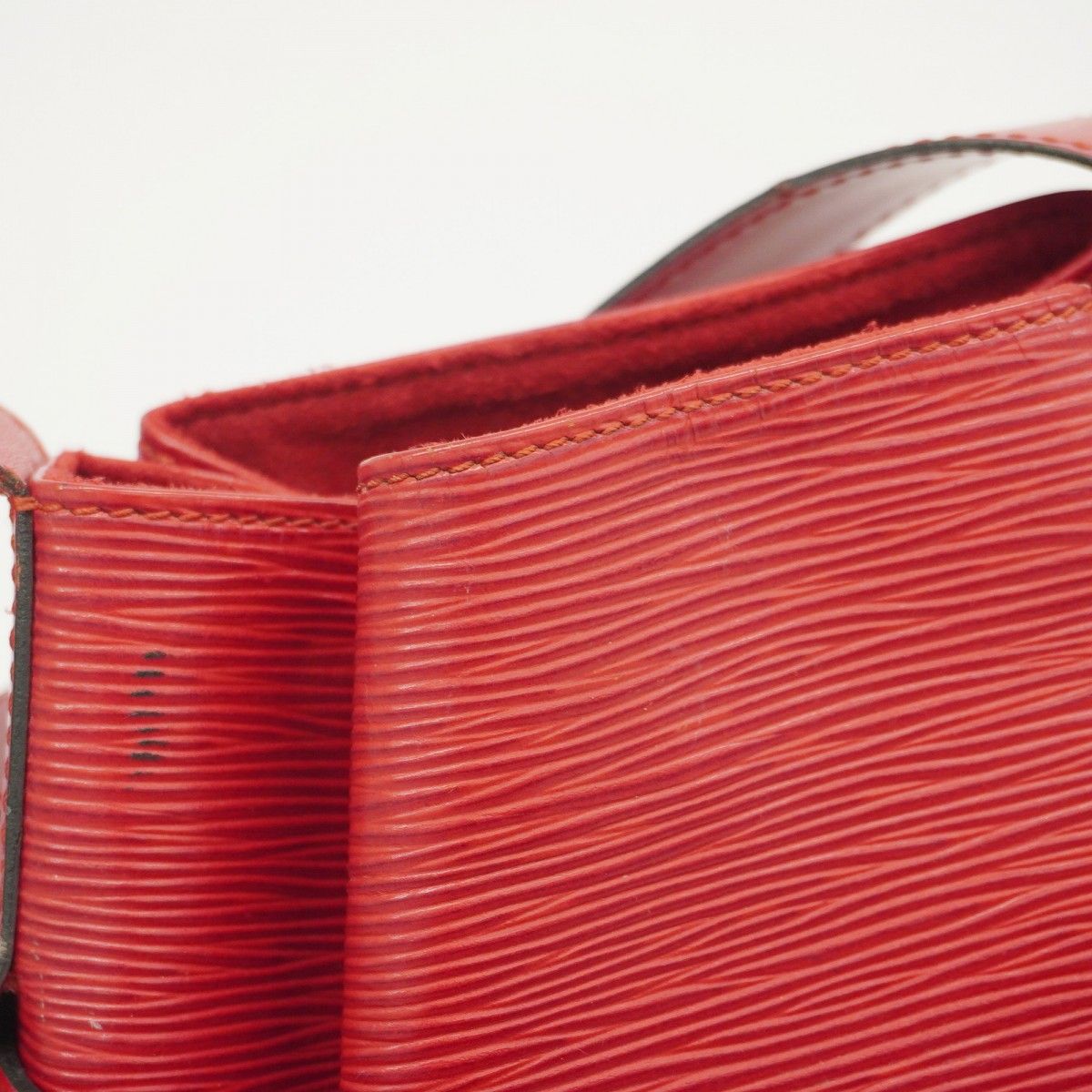 Louis Vuitton Shoulder Bag Epi Sac Depot Castilian Red — view 7