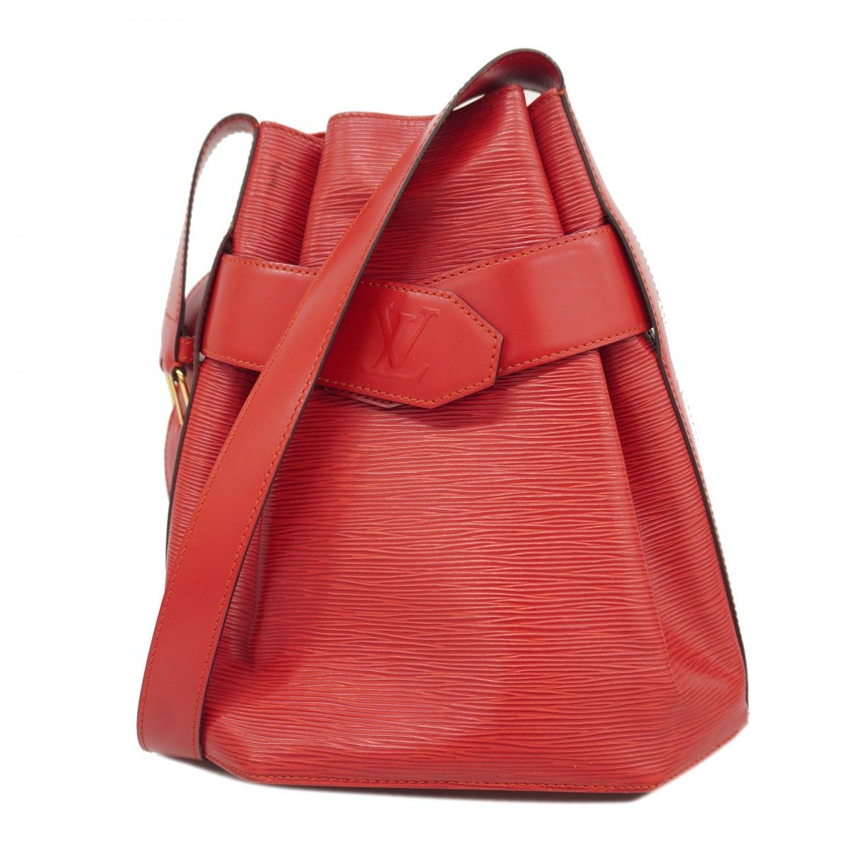 Louis Vuitton Shoulder Bag Epi Sac Depot Castilian Red