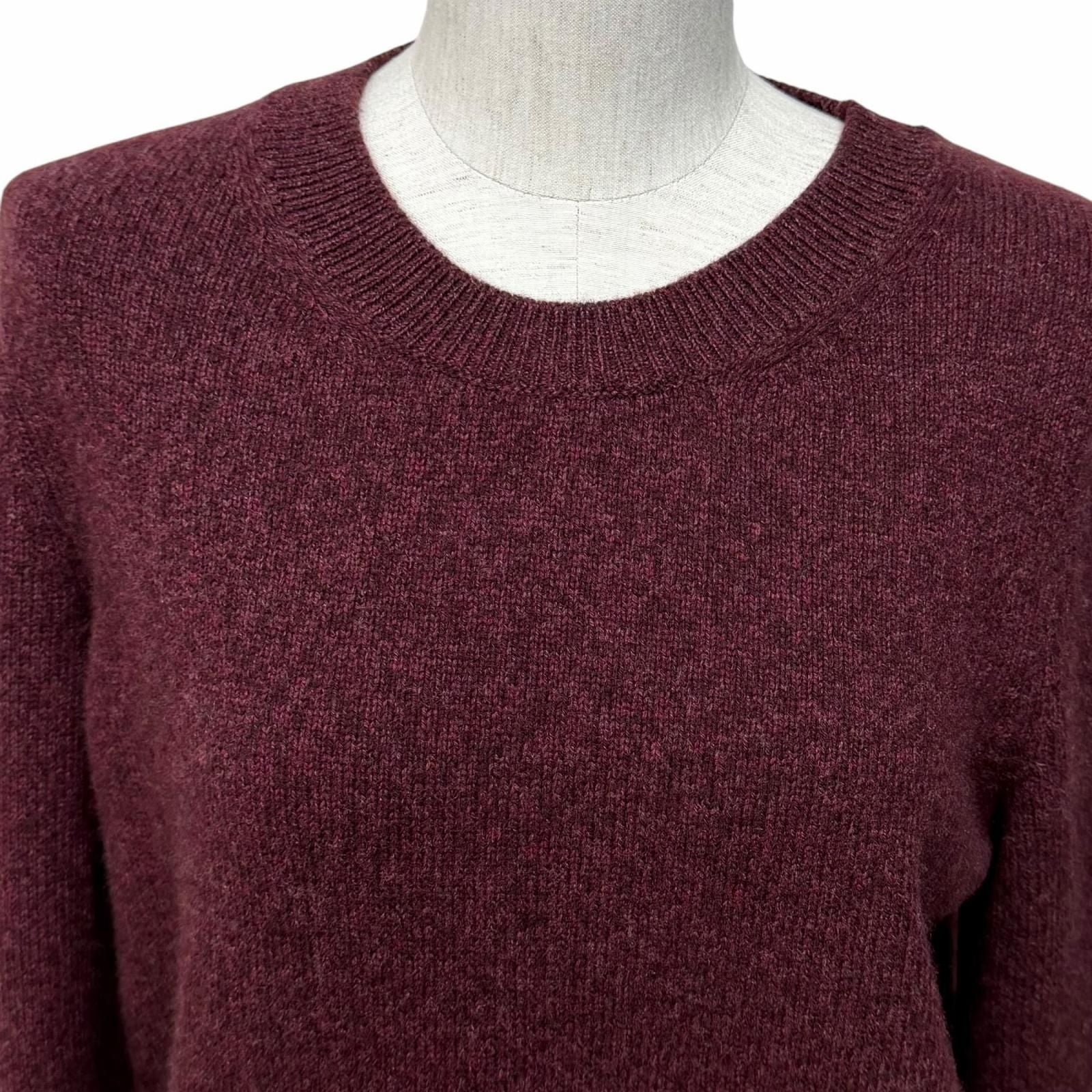 Chanel CC Logo Guitar with Patch Crew Neck Long Sleeve Cashmere Knit Bordeaux — view 4