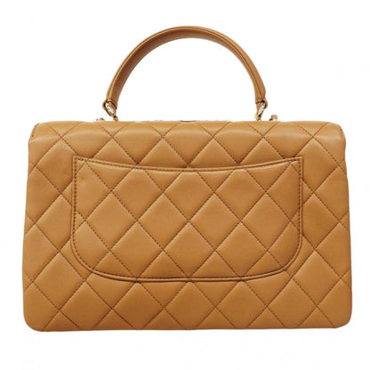 Chanel Handbag Trendy CC Lambskin Light Brown Champagne Gold 2-Way Bag — view 8