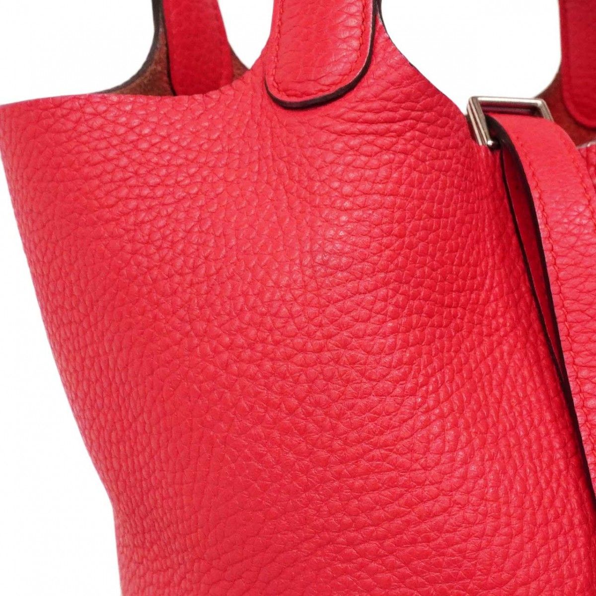 Hermes Handbag Picotin Lock PM Taurillon Clemence Rose Silver — view 8