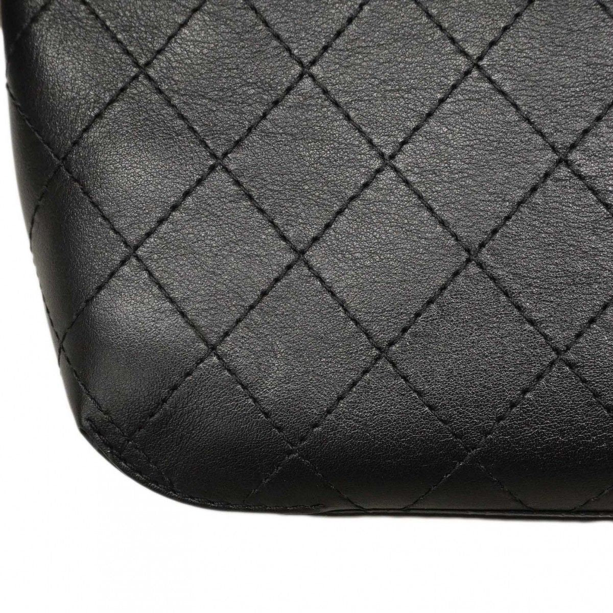 Chanel Shoulder Bag Quilted Calfskin Black Champagne Gold — view 6