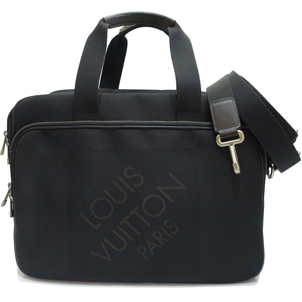 Louis Vuitton Associe GM Handbag 2-Way Damier Jean Canvas Silver