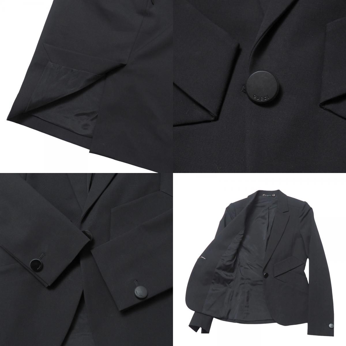 Gucci Skirt Suit 36 Tailored Leather Single Jacket Tight — view 8