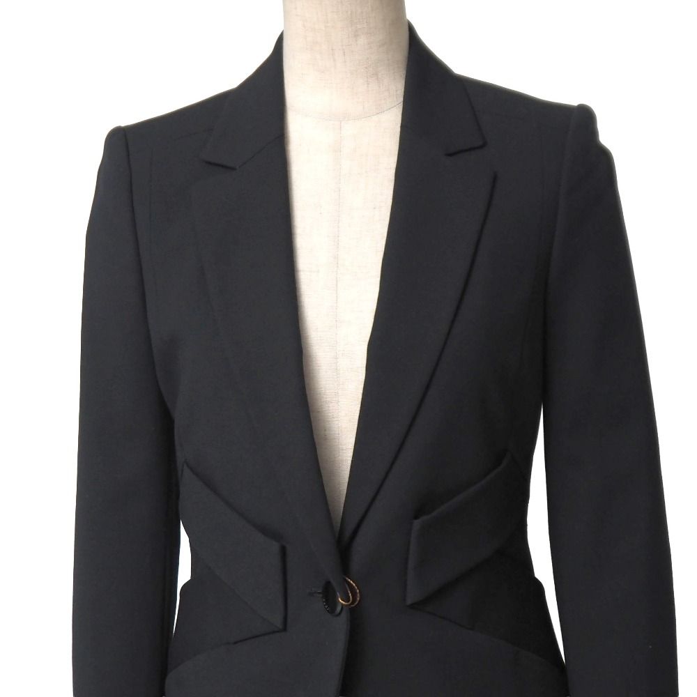 Gucci Skirt Suit 36 Tailored Leather Single Jacket Tight — view 7