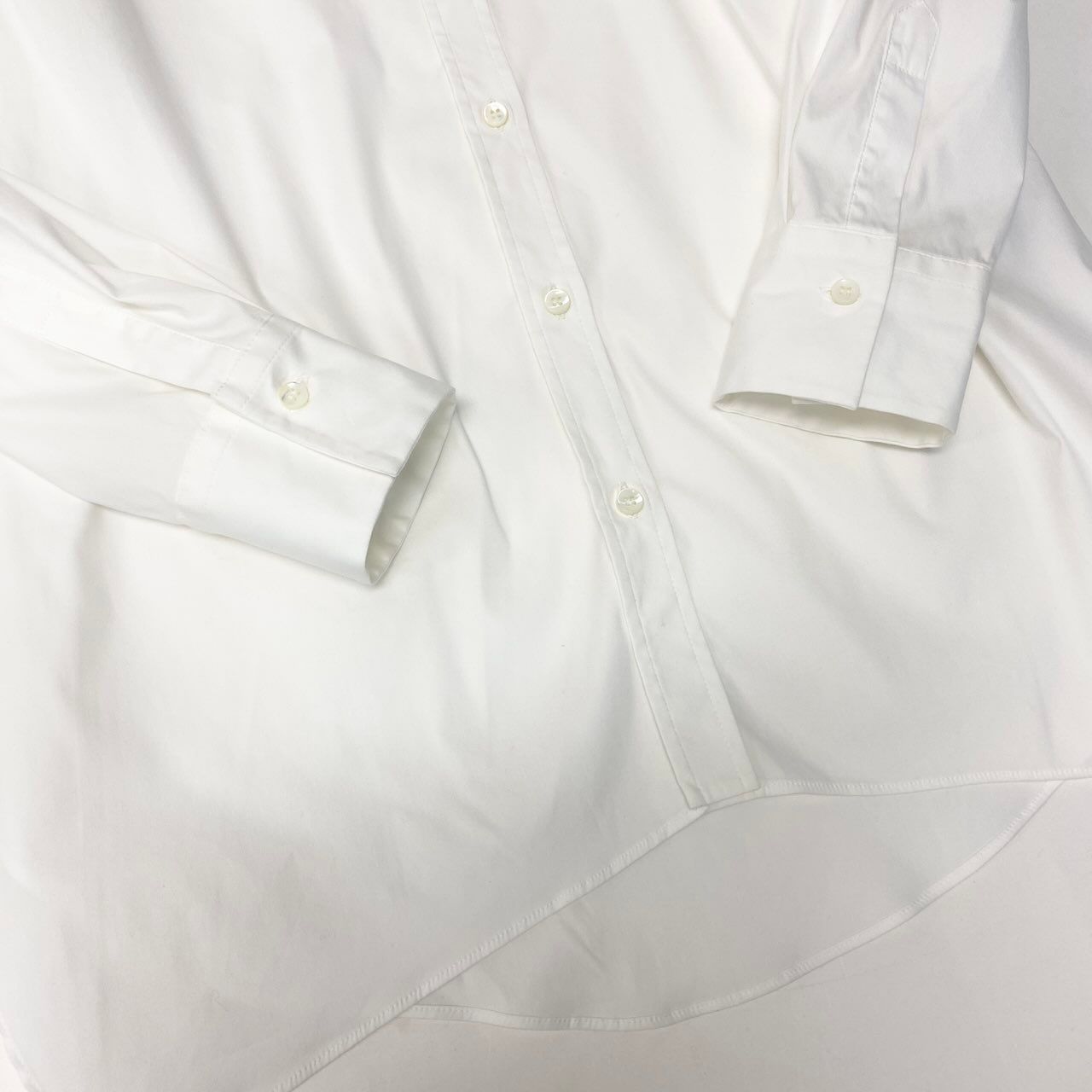 Brunello Cucinelli Long Sleeve Shirt Top Bead Decoration Stretch S White — view 5
