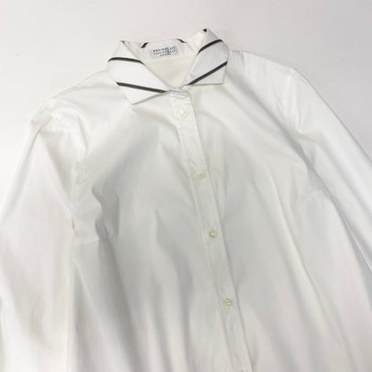 Brunello Cucinelli Long Sleeve Shirt Top Bead Decoration Stretch S White — view 4