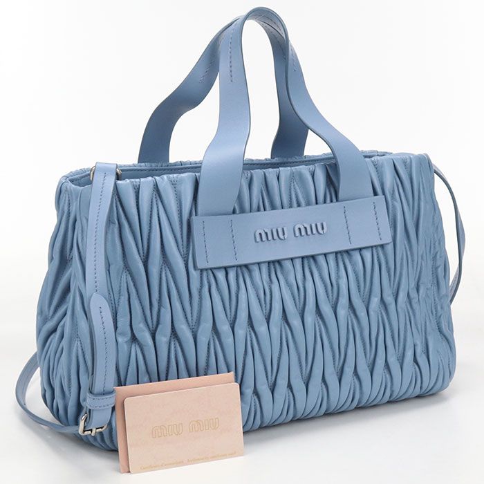 Miu Miu Miu 2-Way Matelasse Tote Lambskin