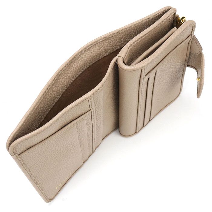 Prada Vitello Gray Leather Bifold Wallet Calf — view 4