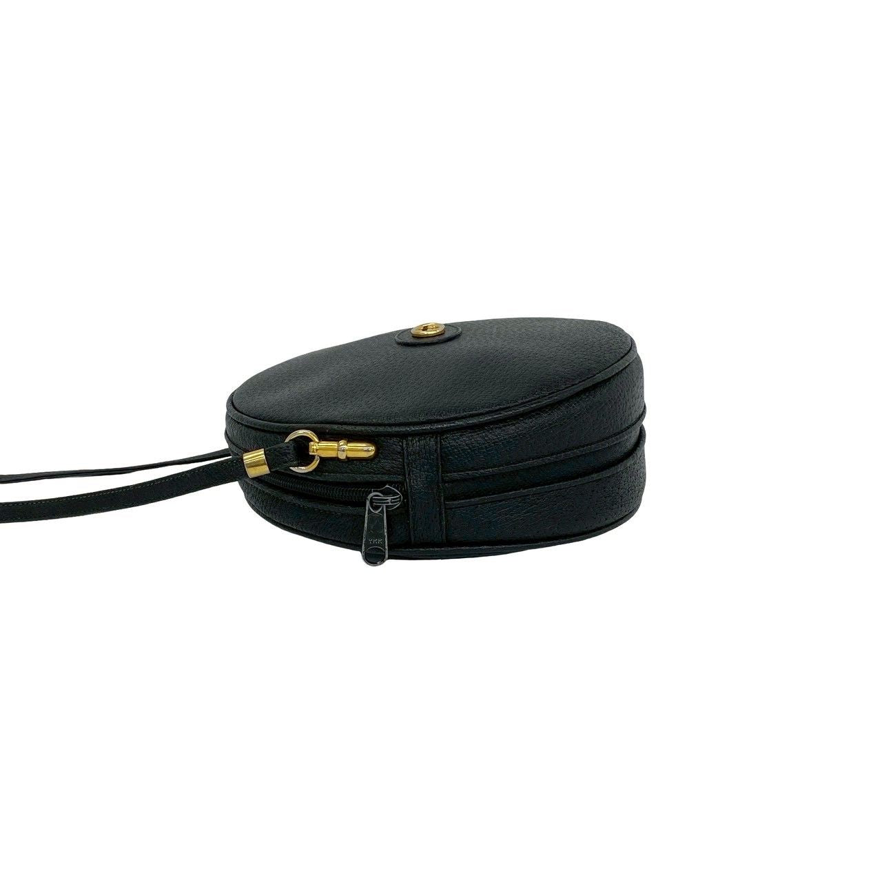 Gucci Vintage GG Logo Leather Mini Shoulder Bag Pochette Black — view 5