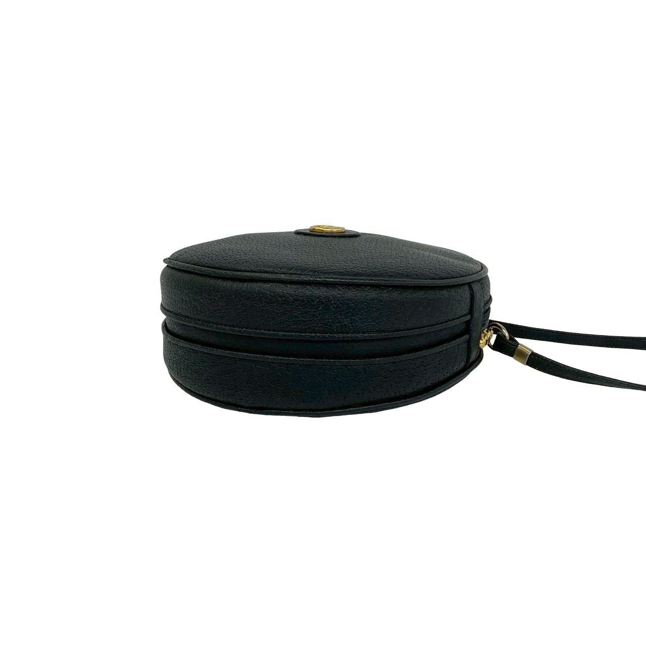 Gucci Vintage GG Logo Leather Mini Shoulder Bag Pochette Black — view 8