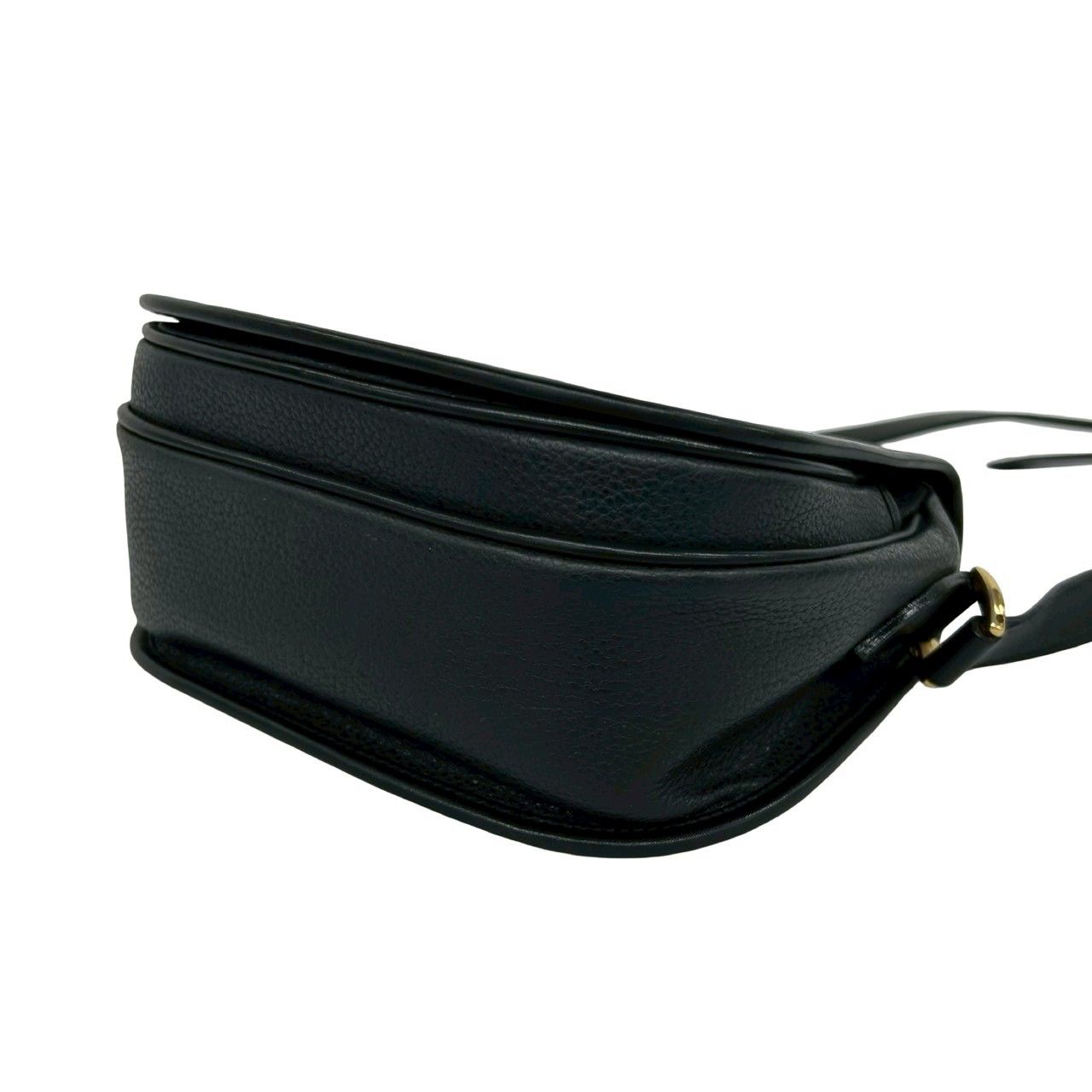 Gucci Vintage GG Logo Leather Shoulder Bag Pochette Crossbody Black — view 8