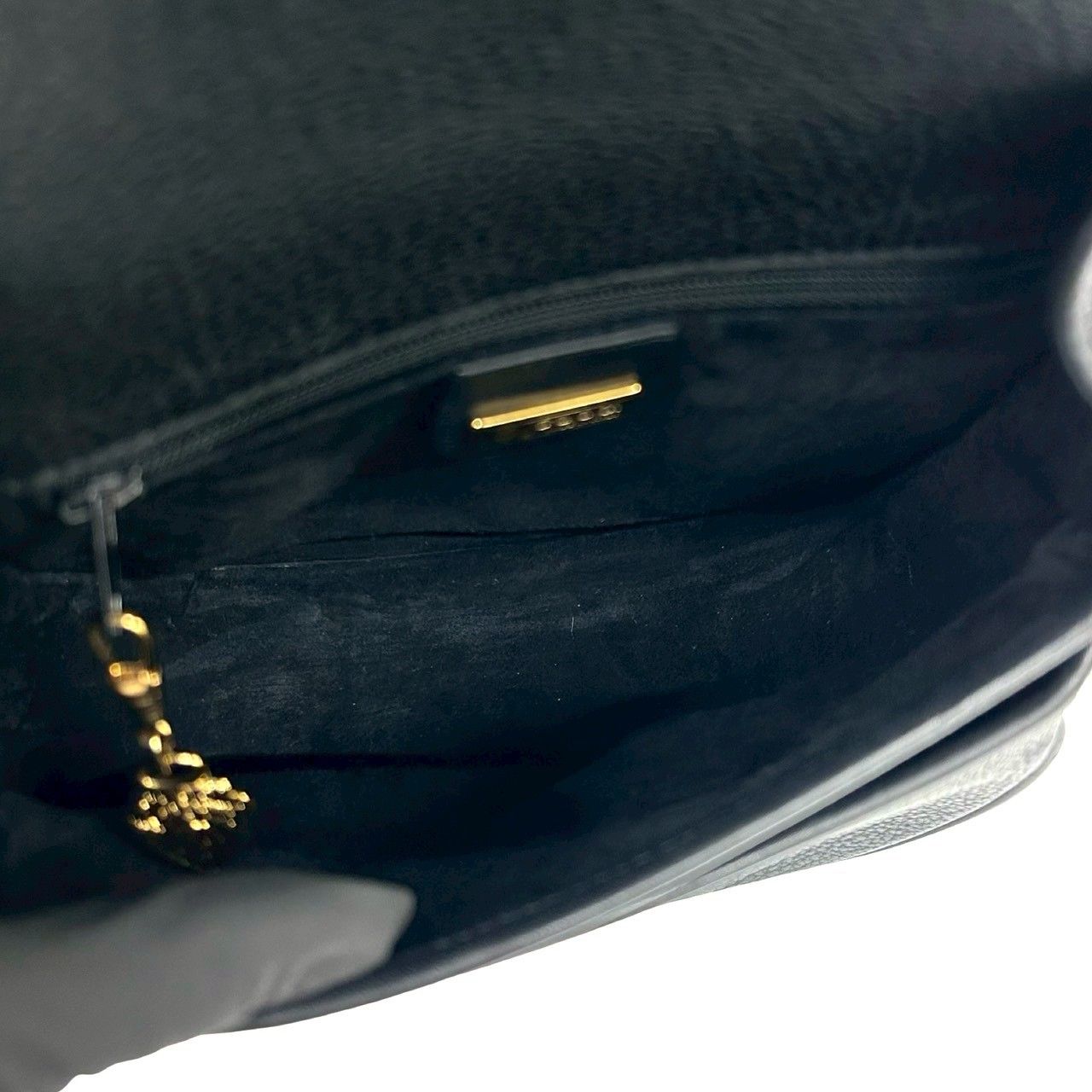Gucci Vintage GG Logo Leather Shoulder Bag Pochette Crossbody Black — view 9