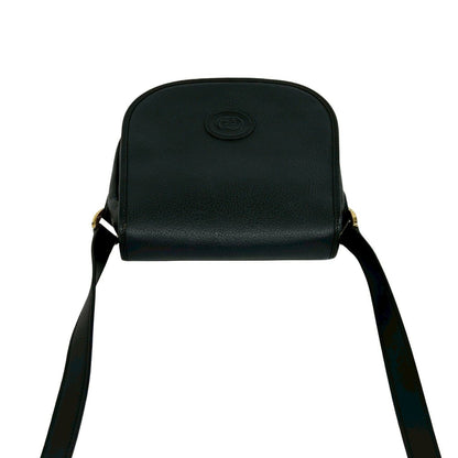 Gucci Vintage GG Logo Leather Shoulder Bag Pochette Crossbody Black — view 4