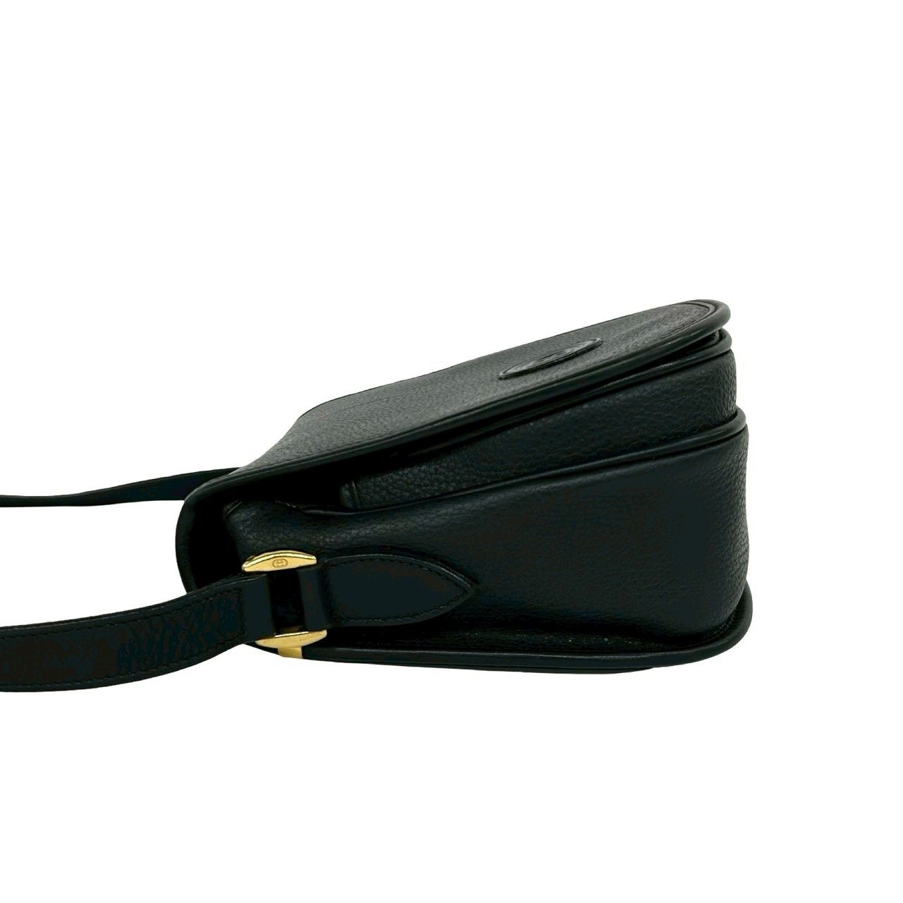 Gucci Vintage GG Logo Leather Shoulder Bag Pochette Crossbody Black — view 5
