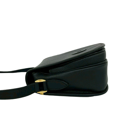 Gucci Vintage GG Logo Leather Shoulder Bag Pochette Crossbody Black — view 5