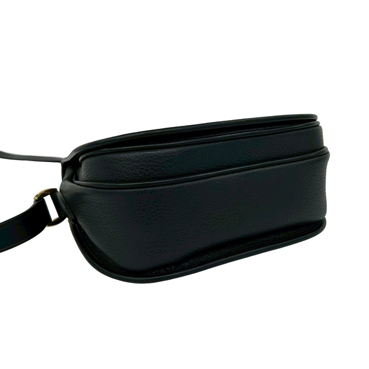 Gucci Vintage GG Logo Leather Shoulder Bag Pochette Crossbody Black — view 7