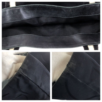 Gucci Logo Black White Canvas Tote — view 6
