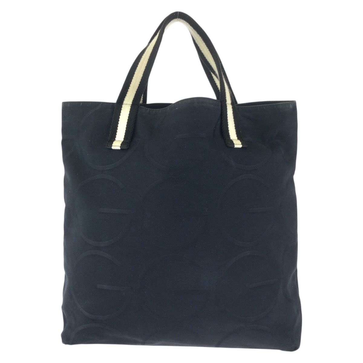 Gucci Logo Black White Canvas Tote