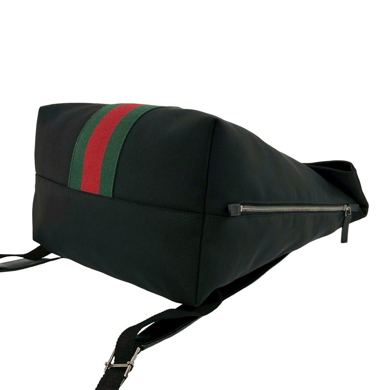 Gucci Sherry Line Web Canvas Leather Backpack Black — view 8