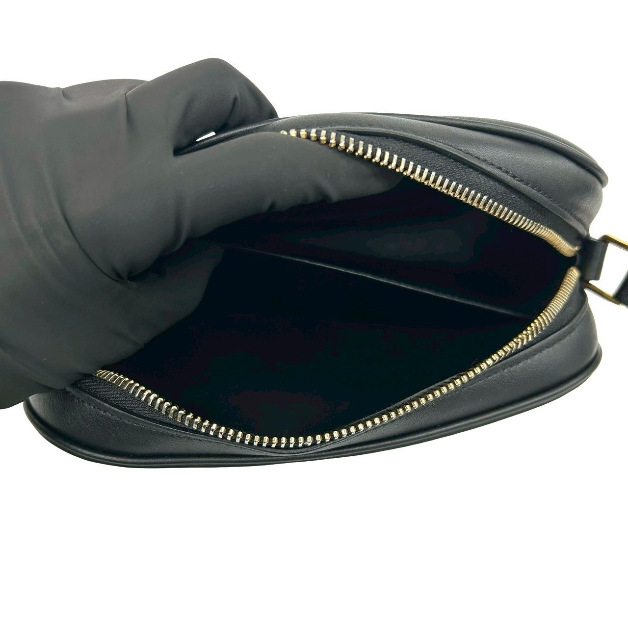Celine Cles Small Camera Bag Leather Pochette Crossbody Black — view 9