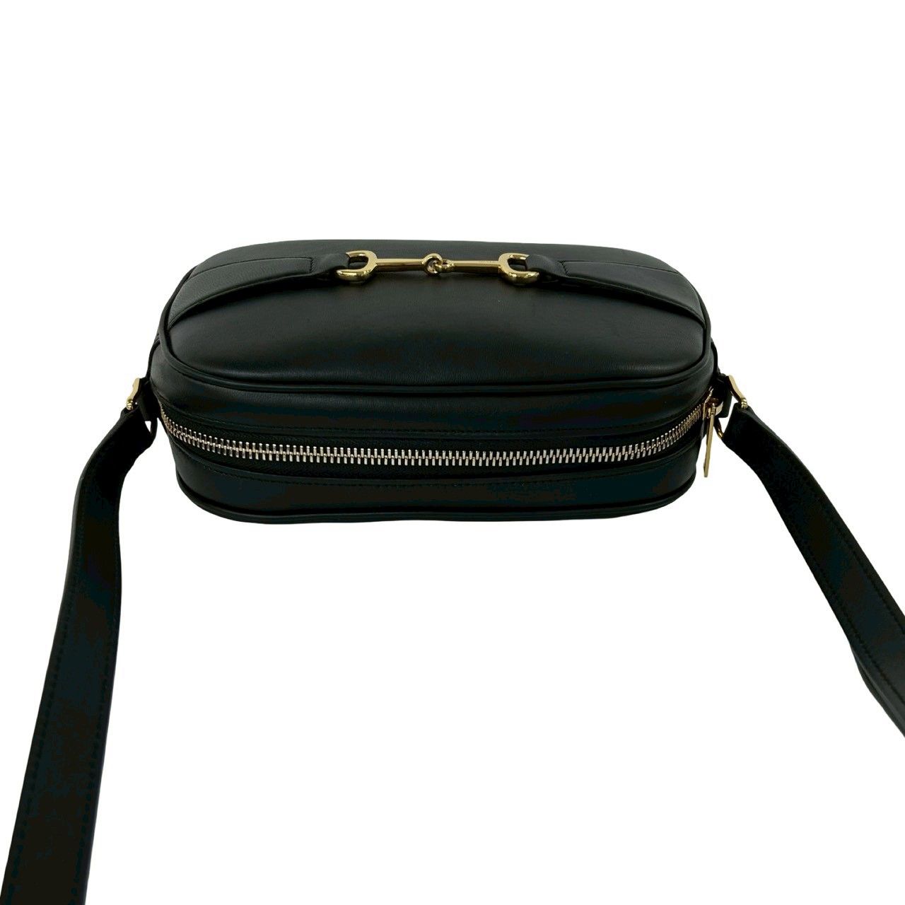 Celine Cles Small Camera Bag Leather Pochette Crossbody Black — view 4
