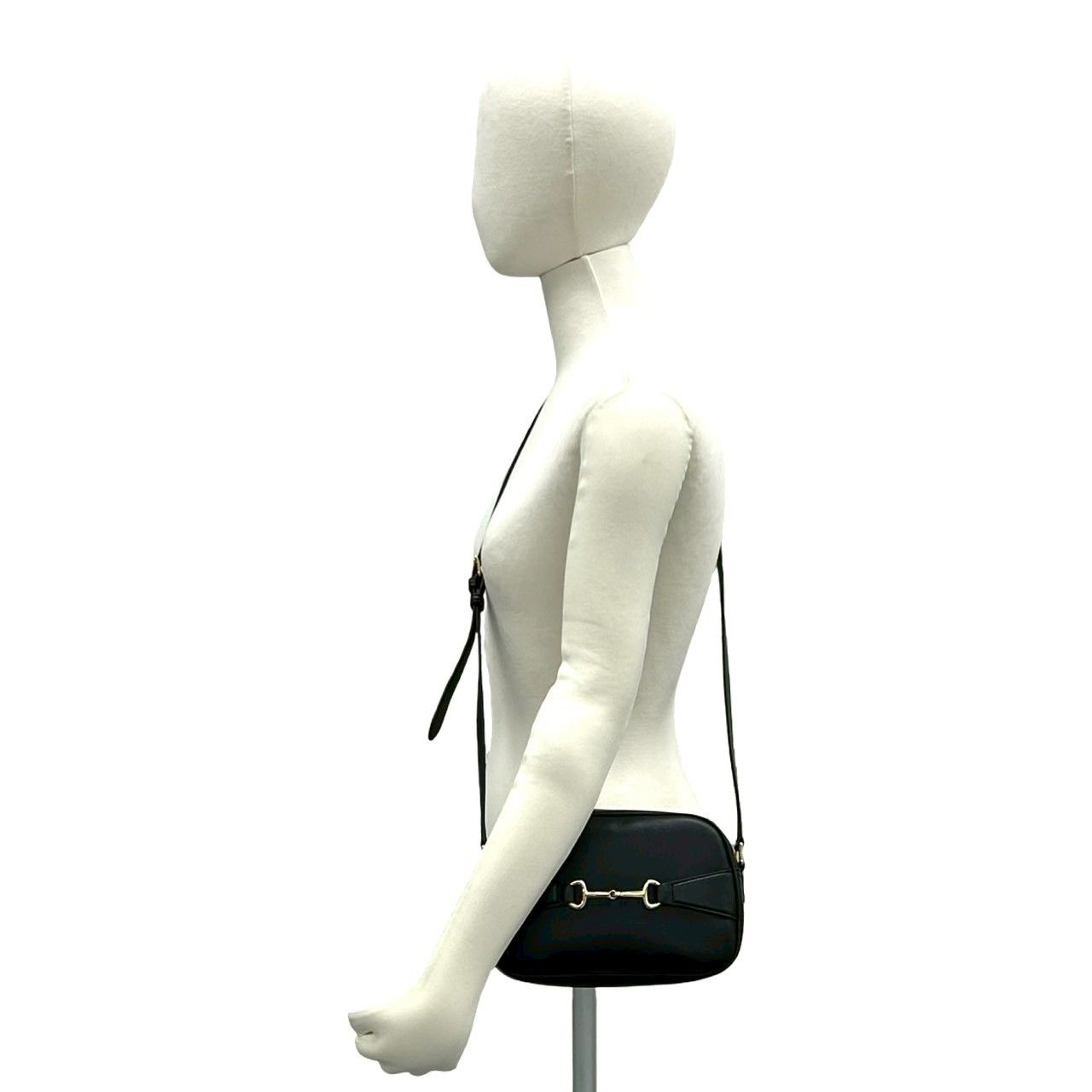 Celine Cles Small Camera Bag Leather Pochette Crossbody Black — view 2