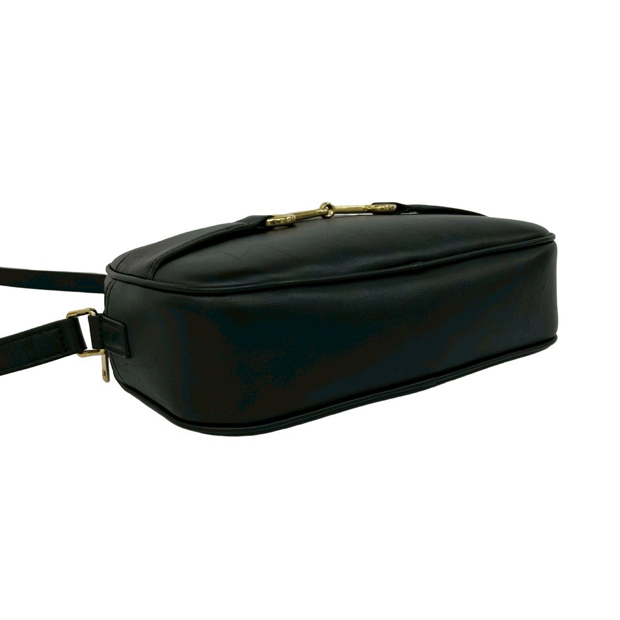 Celine Cles Small Camera Bag Leather Pochette Crossbody Black — view 7