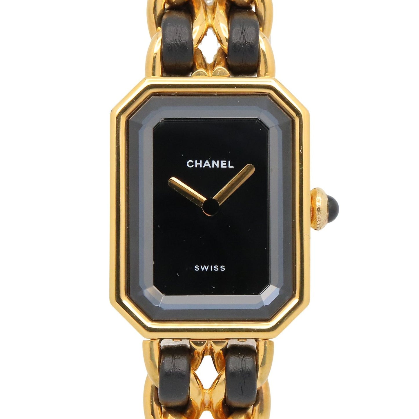 Chanel Watch Premier L Black Leather