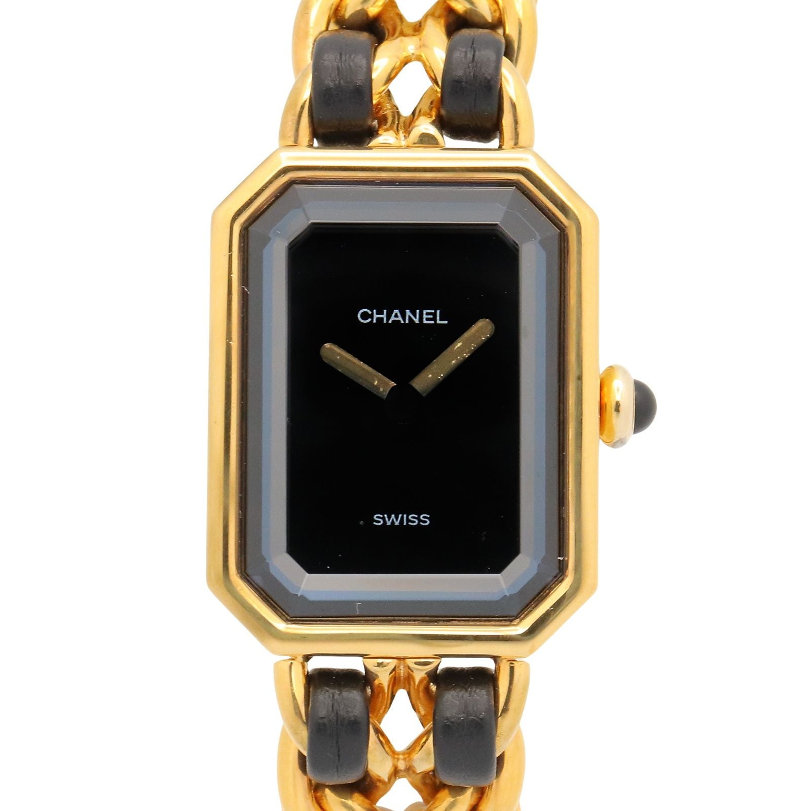 Chanel Watch Premiere M Black Leather