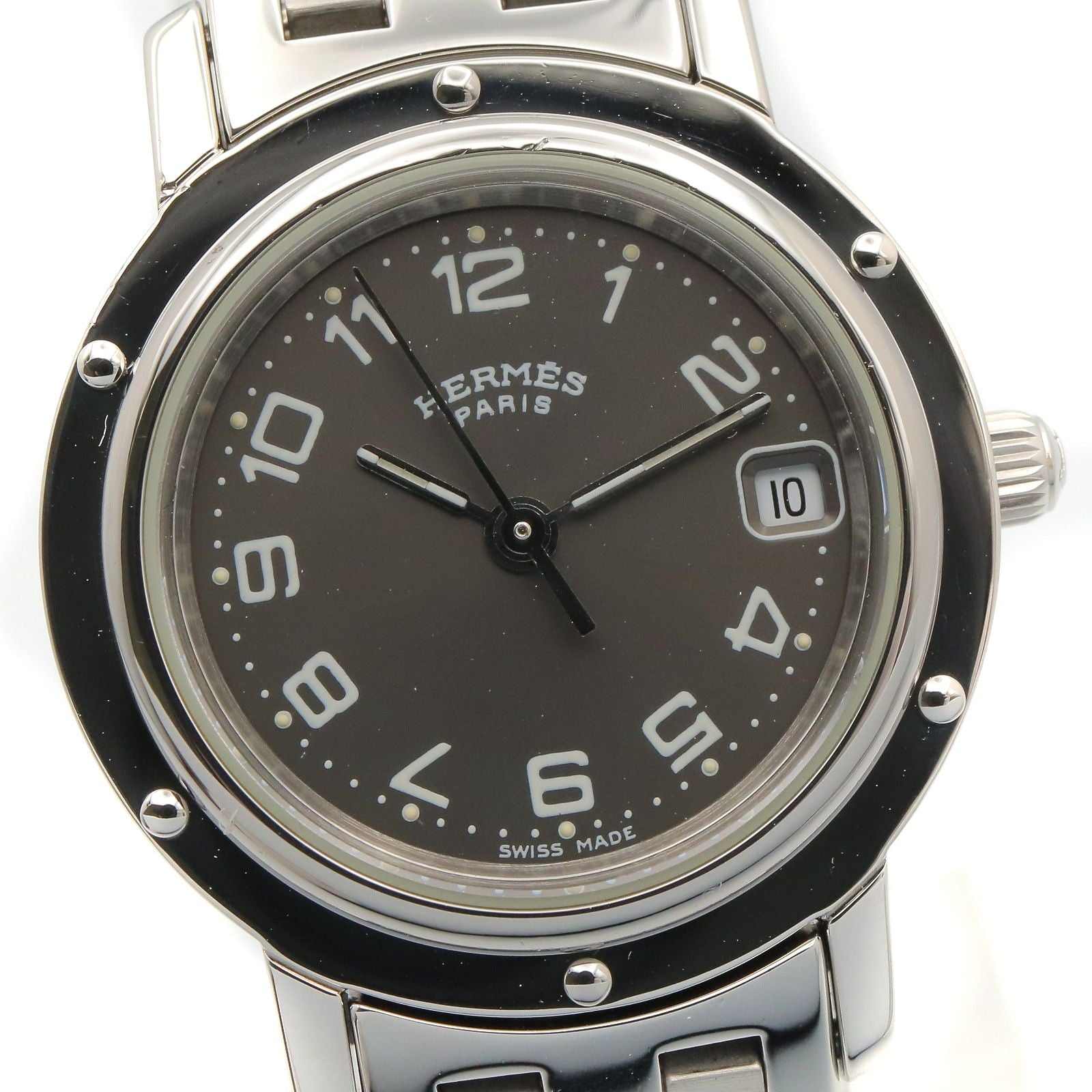 Hermes Watch Clipper Gray Stainless Steel — view 3