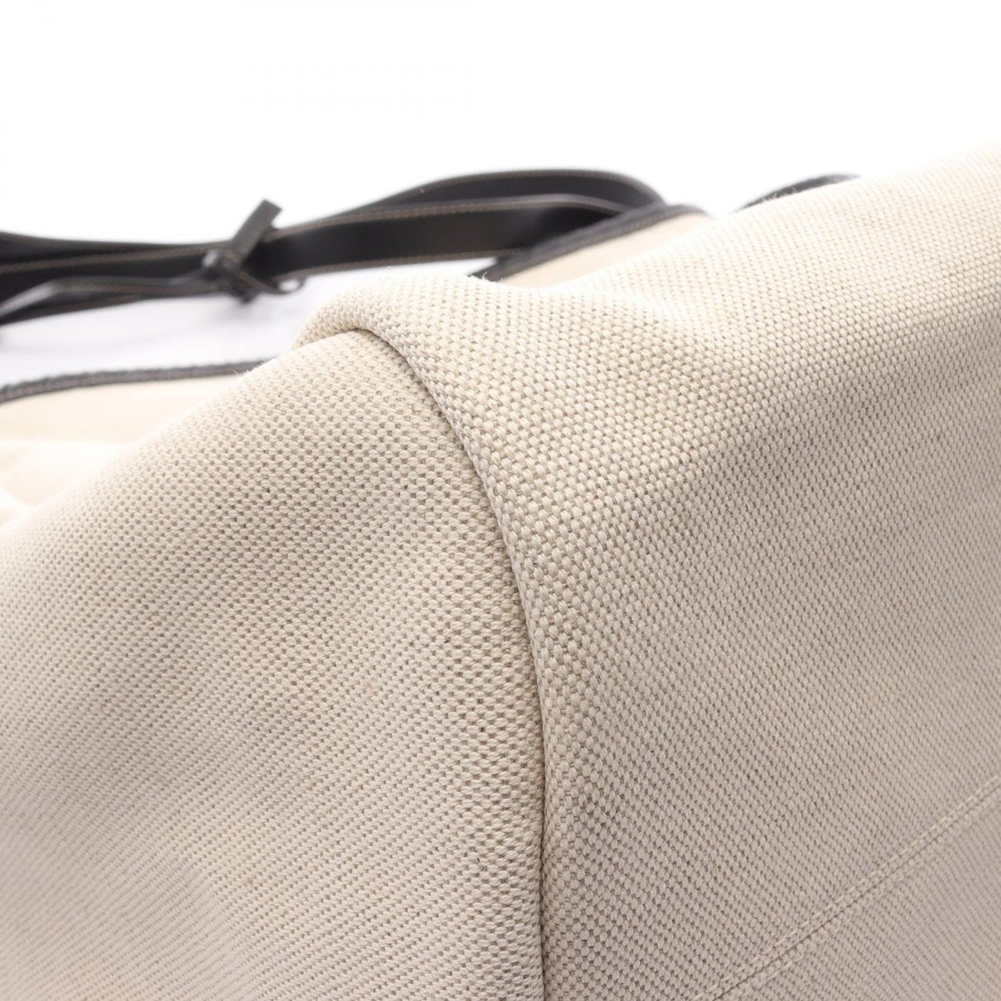Bottega Veneta Tote Corriere Reversible Khaki Black Canvas Leather Intrecciato — view 6