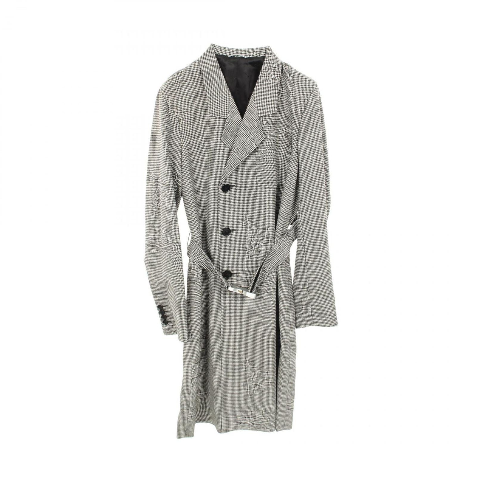 Dior Houndstooth Wool Coat