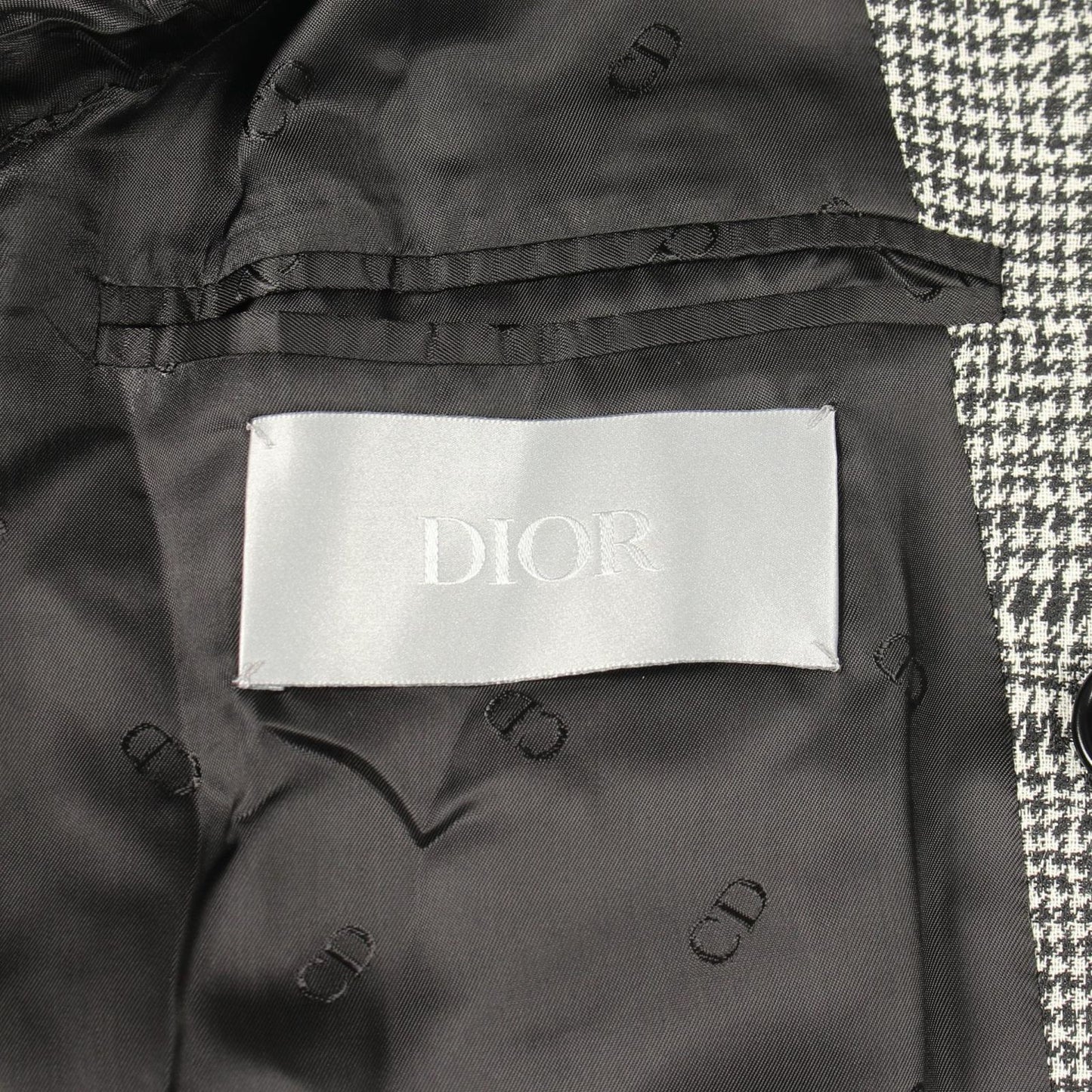 Dior Houndstooth Wool Coat — view 3