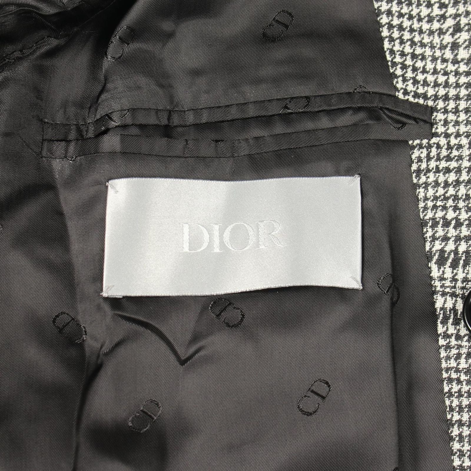 Dior Houndstooth Wool Coat — view 3