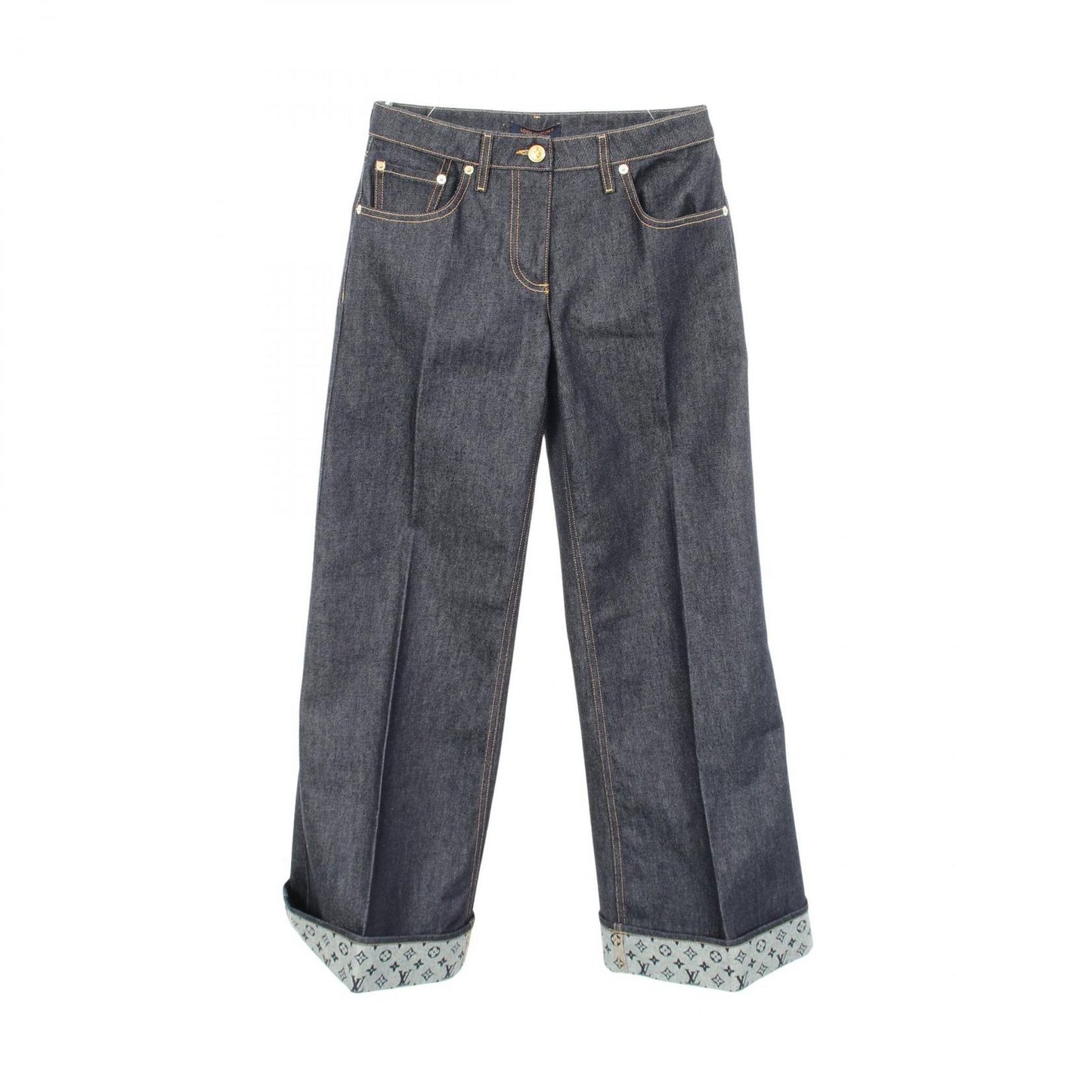 Louis Vuitton Denim Pants Monogram Cotton