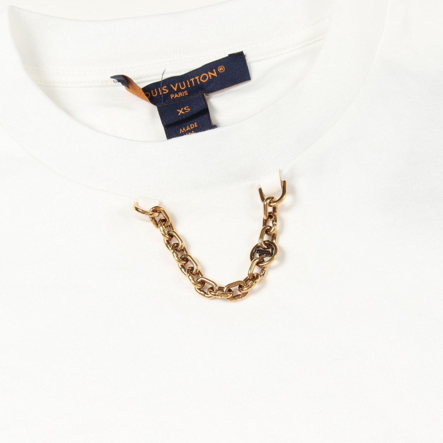 Louis Vuitton Short Sleeve T-Shirt Chain Detail Cotton — view 5