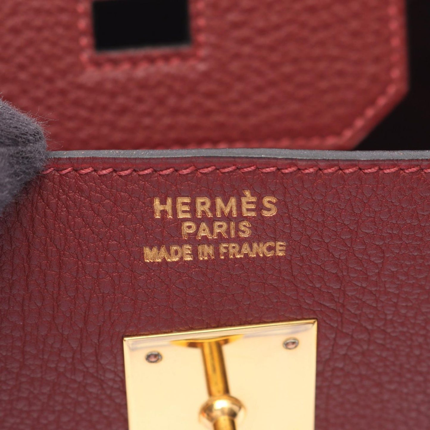 Hermes Handbag Birkin 30 Rouge Ash Leather — view 4