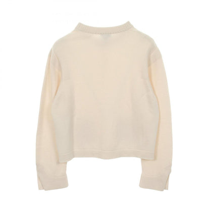 Chanel Cardigan CC Logo Button Ivory Cashmere — view 2