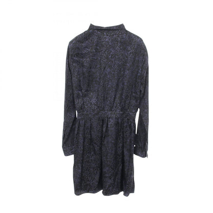 Saint Laurent Paris Dress Bowtie All Over Pattern Long Sleeve Silk — view 2