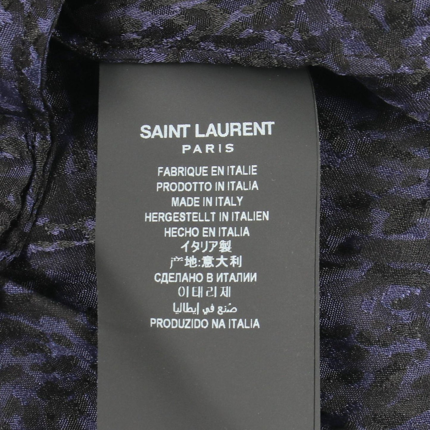 Saint Laurent Paris Dress Bowtie All Over Pattern Long Sleeve Silk — view 5